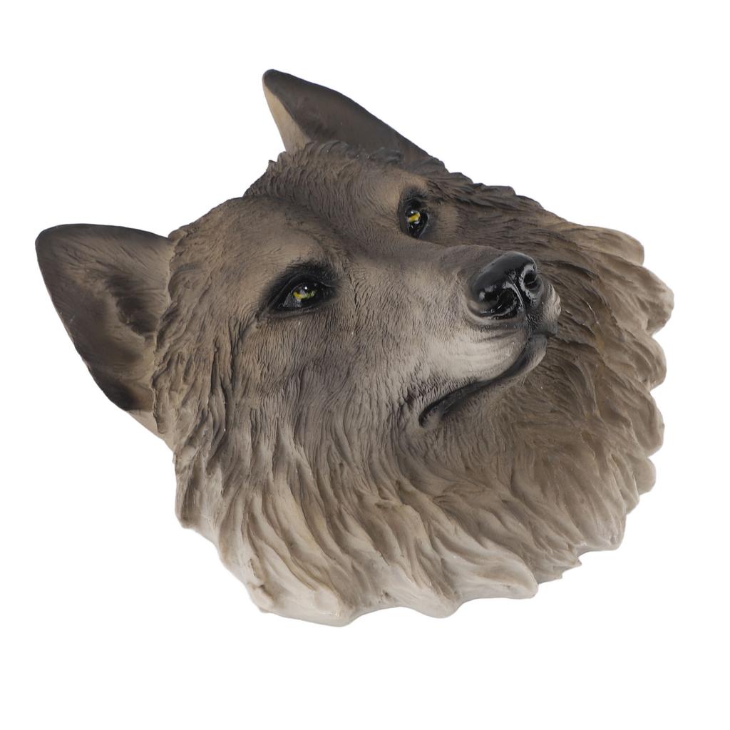 3D Animal Head Statue Resin Wall Decor Realistic Wildlife Sculpture for Living Room Bedroom Bar