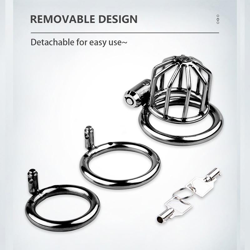 MoDi Men's Metal Chastity Lock Bound To Prevent Cheating Penis Cage Wear It Outside Cock Cage Chastity Device for Men Adult Supplies