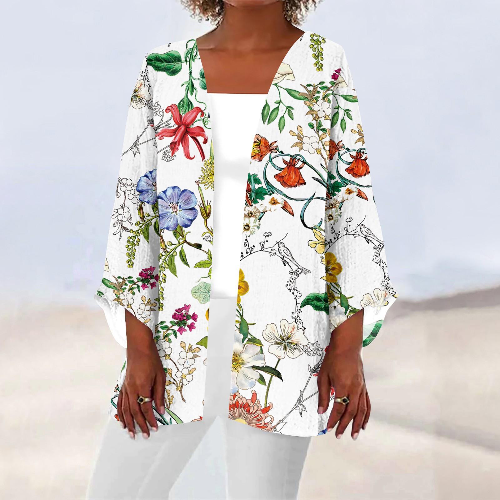 Женская повседневная модная легкая куртка средней длины с принтом в стиле ретро — фото 8