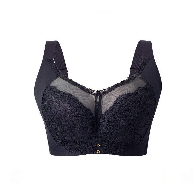 Full Cup Bra Women's Slim Plus Size Bra Adjustable Gathering Bra Soft Steel Ring Bra