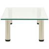 TV Stand 60 X 35 X 17 Cm Transparent Tempered Glass
