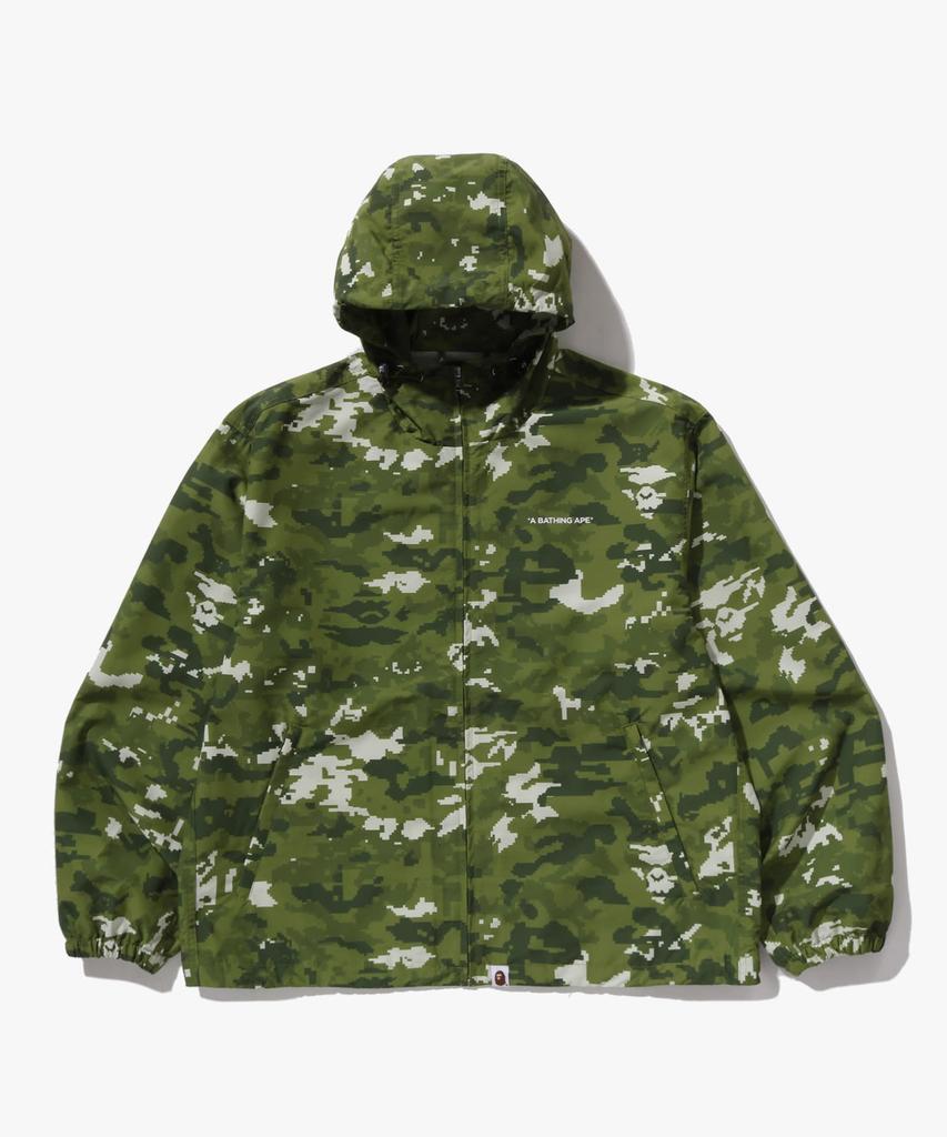 Bape Multi Pixel Camo Hooded Jacket (M) Green