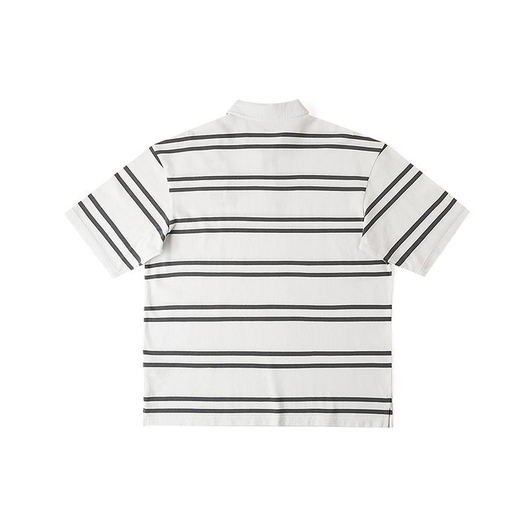 Comfortable Animal Pattern Short Sleeve Polo Shirt Unisex tops Off-White LUT008315202030A05173