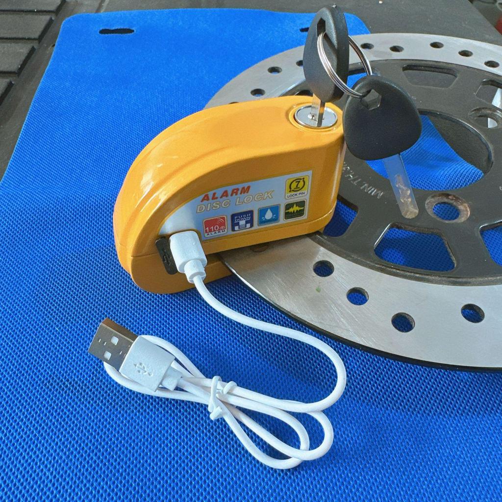 Cerradura de Disco de Freno Antirrobo Recargable para Bicicletas y Patinetes Eléctricos - Modelo Nuevo