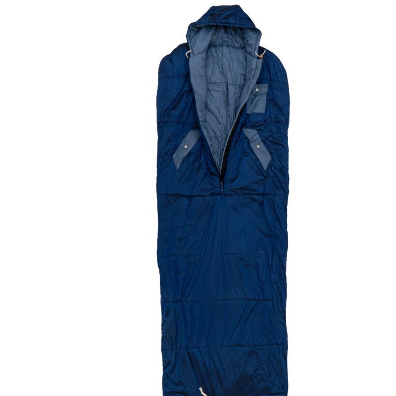 Cape de Camping Épaissie à Capuche d'Extérieur - Chaude, Coupe-Froid, Couleur Unie Sac de Couchage Adulte