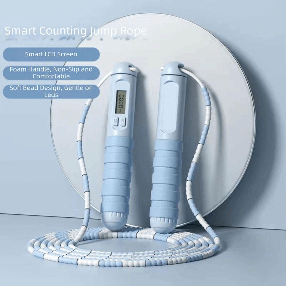 Bamboo Stem Type Jump Rope Soft Beaded Fitness Gym Rope New Counting Jump Rope  For Beginners