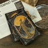 Retro Tarot Card Theme Hardcover Tri-Fold Notebook with Hollow-Out Design