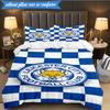 3PCS City Football Club Printed Soft Bedding Set,Including 1pc Duvet Cover And 2pcs Pillowcases Perfect for Bedroom, Dormitory, Fan Gift