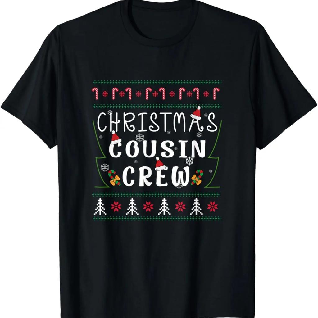 Christmas Cousin Crew Matching Christmas Pajamas Kids Girls T-Shirt