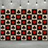 2D Retro Playing Card Suit Tapestry Wall Hanging Casino Party Background Cloth