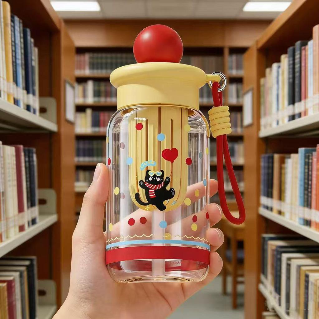 Portable Large Capacity 316 Stainless Steel Insulated Cup with Cartoon Design & Straw