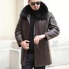 Giacca in piuma Giacca in pelle da uomo Taglia grande Abbigliamento papà ispessito Medio e lungo