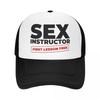 Sex Instructor Funny Saying Mesh Baseball Cap Unisex Fashion Trucker Hat Hats Breathable Snapback Caps Sun Hats Summer