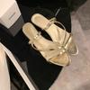 Women's Shoes with Pointed Tips Thin Straps Low-heeled Slippers and Sandals