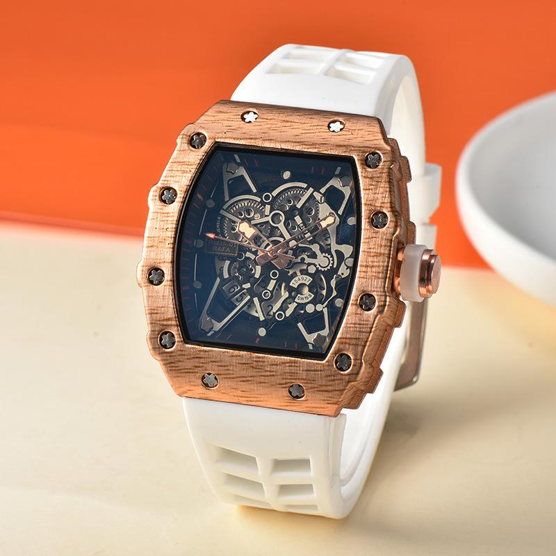 

2025 Спортивные часы-бочка для вина, кварцевые часы, модные мужские часы