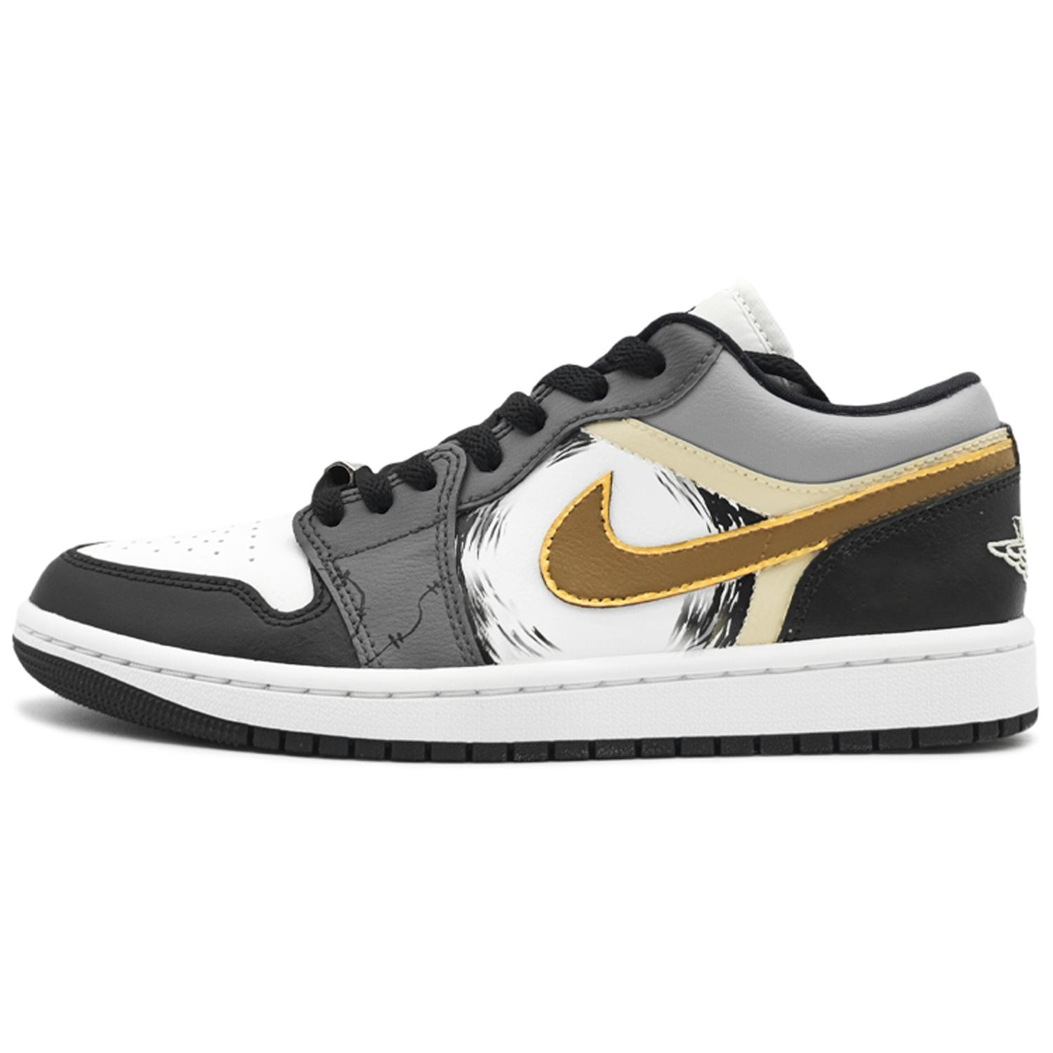

Jordan Air Jordan 1 Vintage Basketball Shoes Women s Low Top Gray/White DC0774-101(Team131-) 38