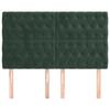 3116719 vidaXL Têtes de lit 4 pcs Vert foncé 72x7x78-88 cm Velours