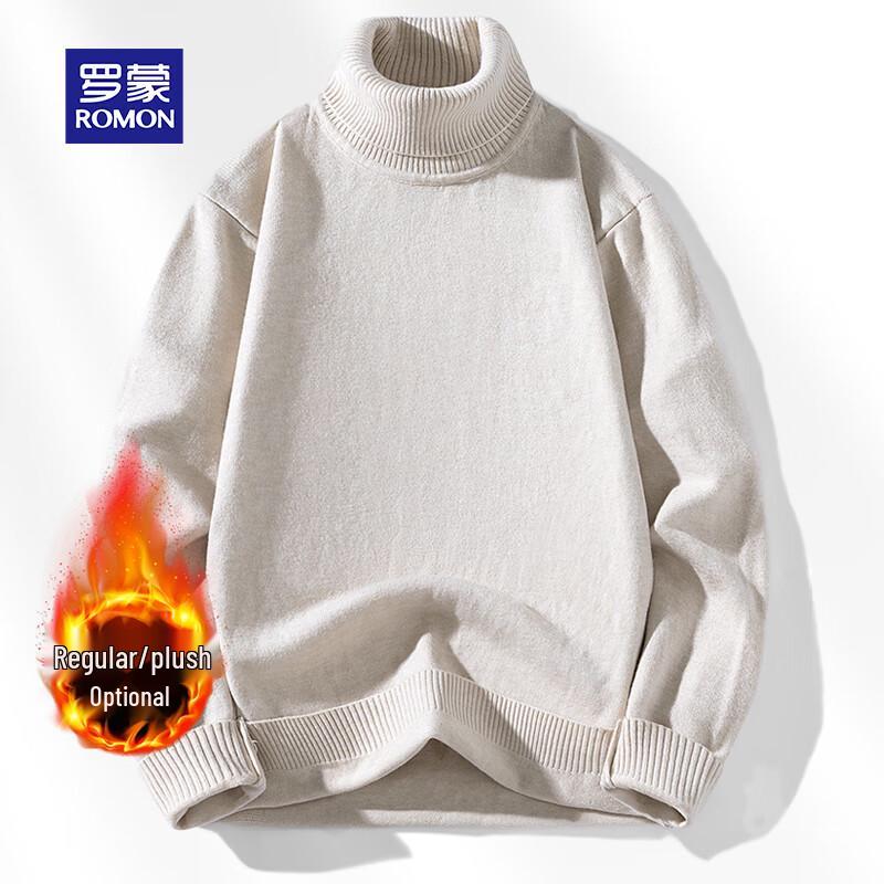 ROMON Men's Turtleneck Knit Sweater