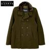 PE0013U Khaki Beaver Fur Stand-Up Collar P-Coat Coat 48 khakiUsed