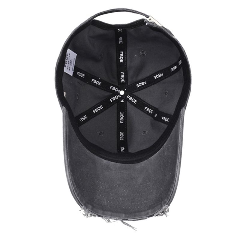 Side Letter Embroidered Holes Baseball Cap Men Women Sun Hat