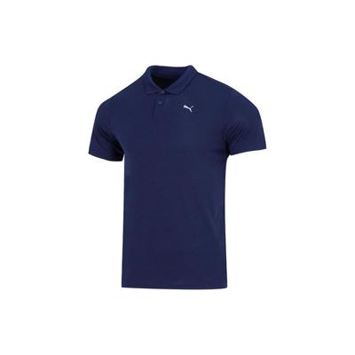 Solid Color Pullover Polo Shirt Men Tops Blue 521772-06