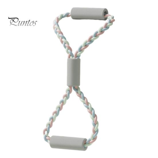 Figure 8 Fitness Resistance Band with Anti-slip Handle Portable Men Women Arm Shoulder Stretch Strength Training Exercise Elastic Braided Strap