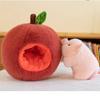 Charming Short Plush Pig Apple Pillow Perfect Gift For Kids And Adults 26cm 36cm