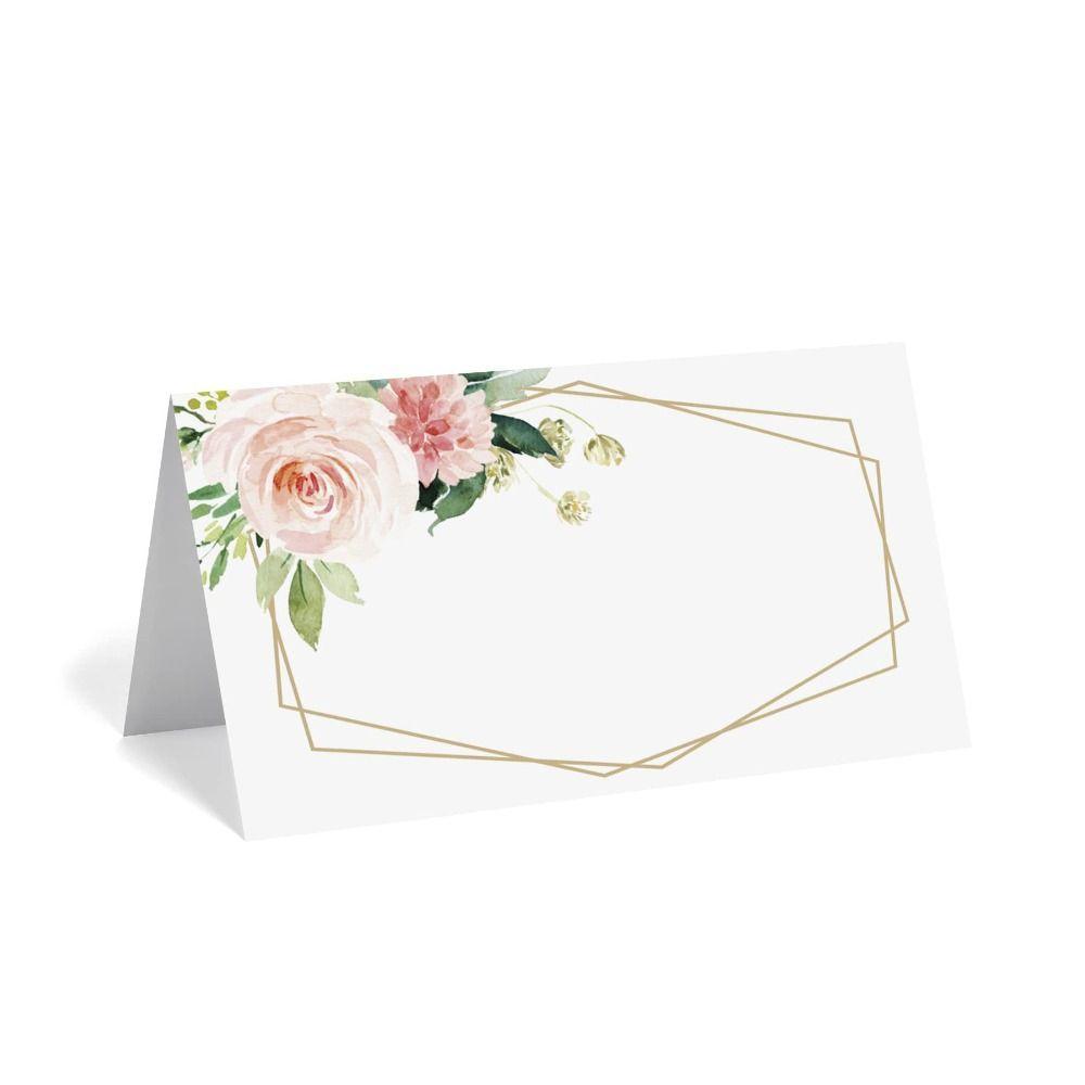 50pcs Paper Seating Place Cards Writable Tented Name Card Gift Cards  Banquet Tables
