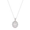 European & American Style S925 Oval Zircon Necklace: Versatile High-End Geometric Gemstone Pendant for Women