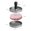 Aluminum Alloy Hamburger Meat Compactor,Plastic Handle Round Food Shrimp Cake Beef Cake Mold,Press Type Hamburger Meat Press