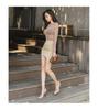 Korean Dongdaemun Slim High-Waisted Light Beige Pleated Short Skirt for Women