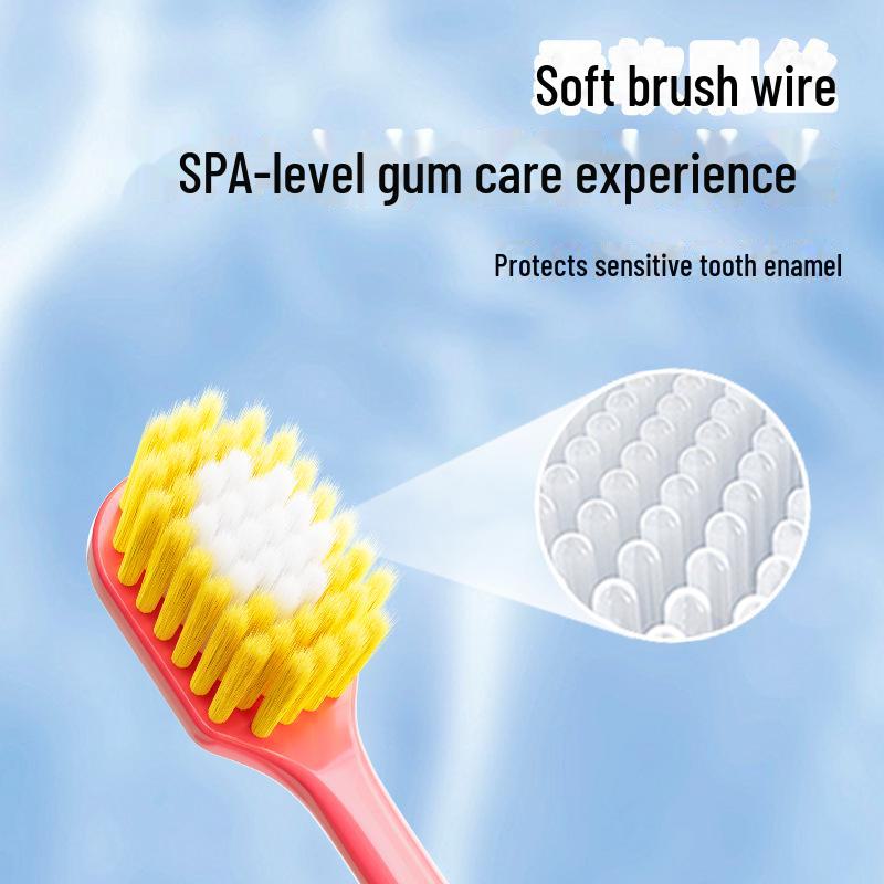 10-Pack Soft Bristle Toothbrushes, Wide 48-Hole Design, Single Blister Pack for Home Use