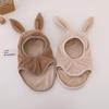 Warm Velvet Baby Hat with Cute Rabbit Ears: Cold-Proof Neck, Ear, and Face Protection for Boys and Girls