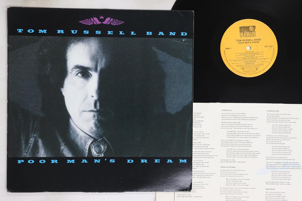 LP Record TOM RUSSELL  Poor Mans Dream SPL1142 STONY PLAIN 1989 Canada Rock Used