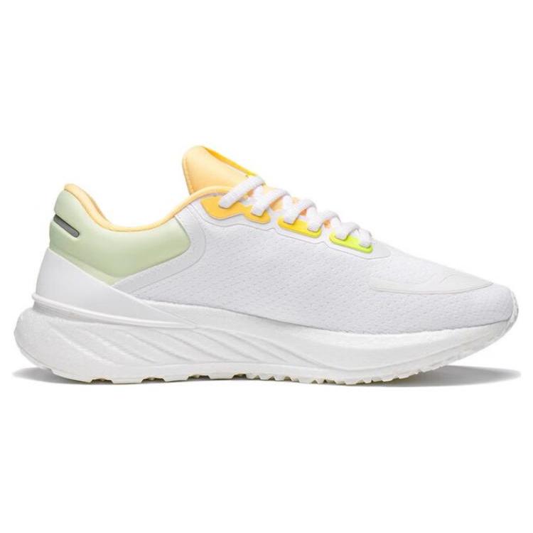 New LiNing YueYing 2.0 Cushioning Slip Resistant And Abrasion Resistant Low Top Running Shoes Women's White Green Orange ARHT002-1