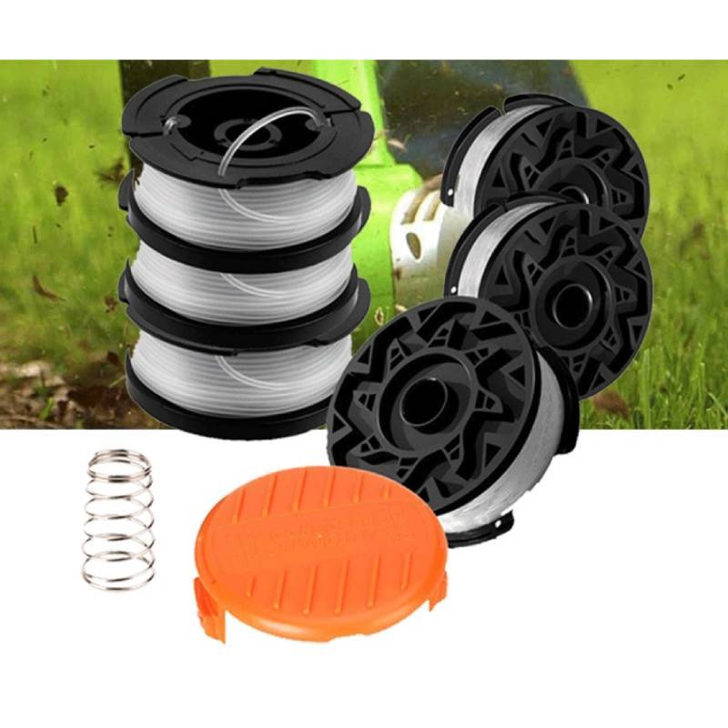 Black Decker A6481 Ersatz-Nylonsspule für Rasentrimmer mit Feder und Abdeckung