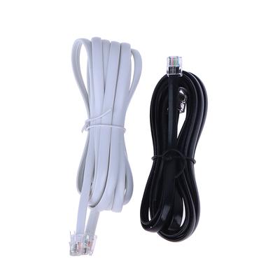 Rj12 6P6C 1/2/3/5M Data Cable, Male To Male Modular Data Cord Straight Wiring Pinout Telephone Handset Voice Extension Cable