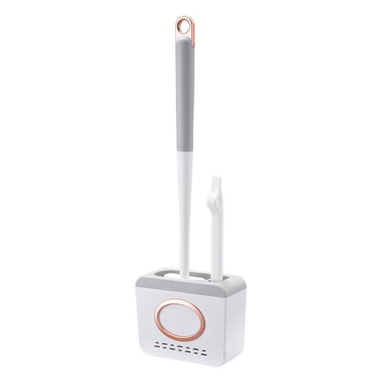 

Щетка для унитаза со съемным основанием Вентиляционная чаша с пазами Многоразовая щетка для унитаза Набор чистящих средств Аксессуар для ванной комнаты серый