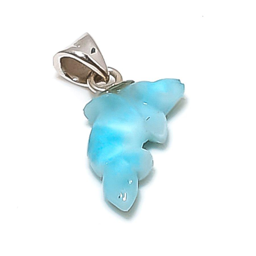 

Natural Larimar Gemstone Handmade 925 Sterling Silver Jewelry Pendant 0.67 z3g12