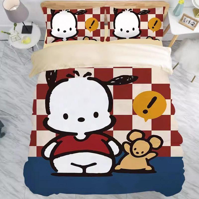 Pochacco Colorful Bedding Sets 3D Print Comforter Cover Bed Cover Duvet Cover Pillow Case 2-3 Pieces Sets Kids Adult Size