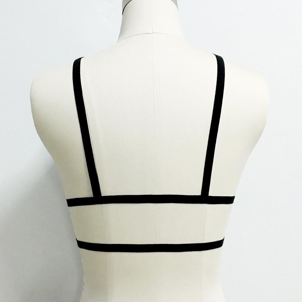 European & American Star Strappy Cutout Sexy Lingerie Bra with Beautiful Back Design