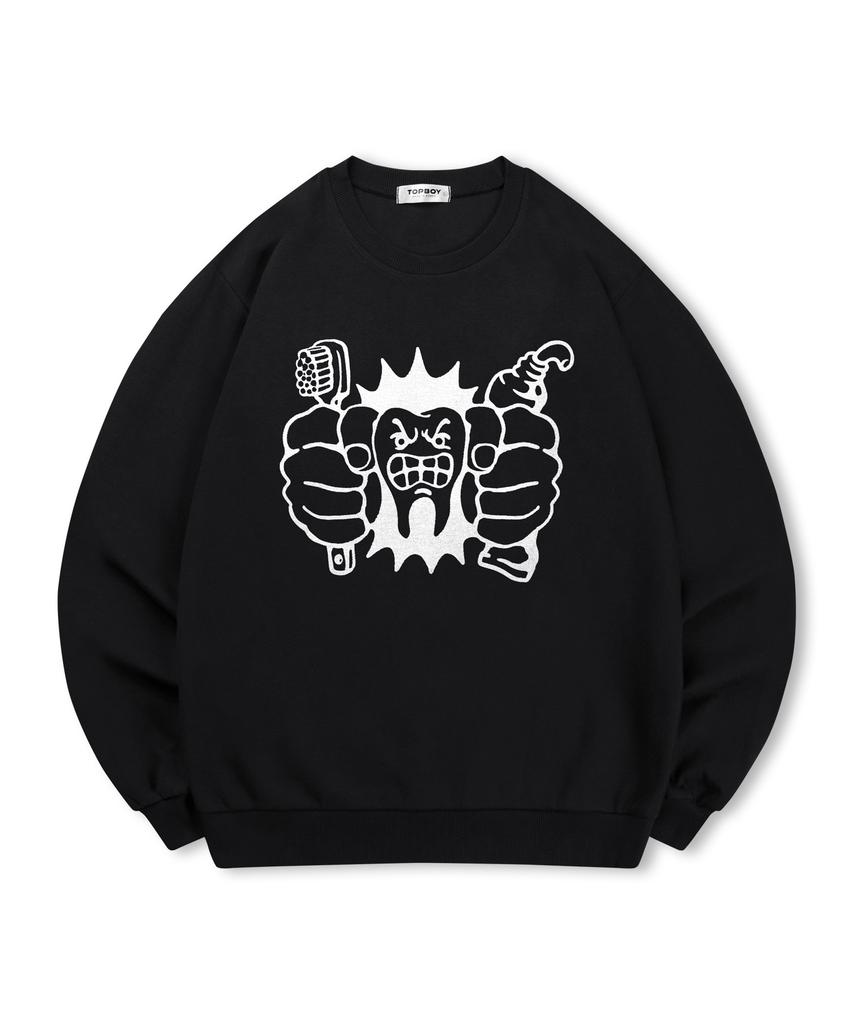 TOPBOY [Non-Fleece Or Fleece] Dentist Print Sweatshirt (C Type)