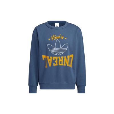 adidas Originals Felpa Girocollo con Stampa Logo FW22 Uomo Top Blu HS7278