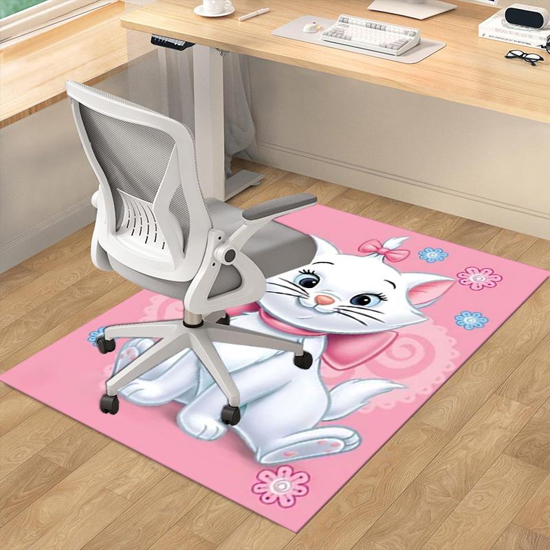 Pink Bow Kitty Cat Carpet For Playroom Bedroom Living Room Sofa Home Decorkids Game Area Rug Nonslip Floor Mat