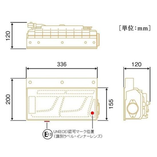 KOITO All LED Rear Combination Lamp 2 Sets Normal Turn Clear For Right Truck (Koito Seisakusho) Ver. LEDRCL-24R2C