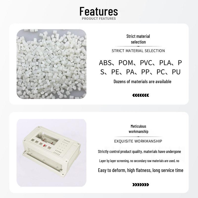 Digital Display PLC Control Electrical Junction Box with Guide Rail ABS Switch Housing