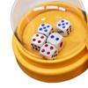 5 Dot Dice Manual Shaker Cup 1 Set Dice Cup With Clear Cover Base Adults Family Night Bar Party Gambling Drinking Board Game