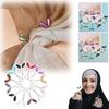 Pearl Teardrop Shape Scarf Buckle Multifunctional Portable Head Scarf Fixing Clip Headscarf Accessories Decoration