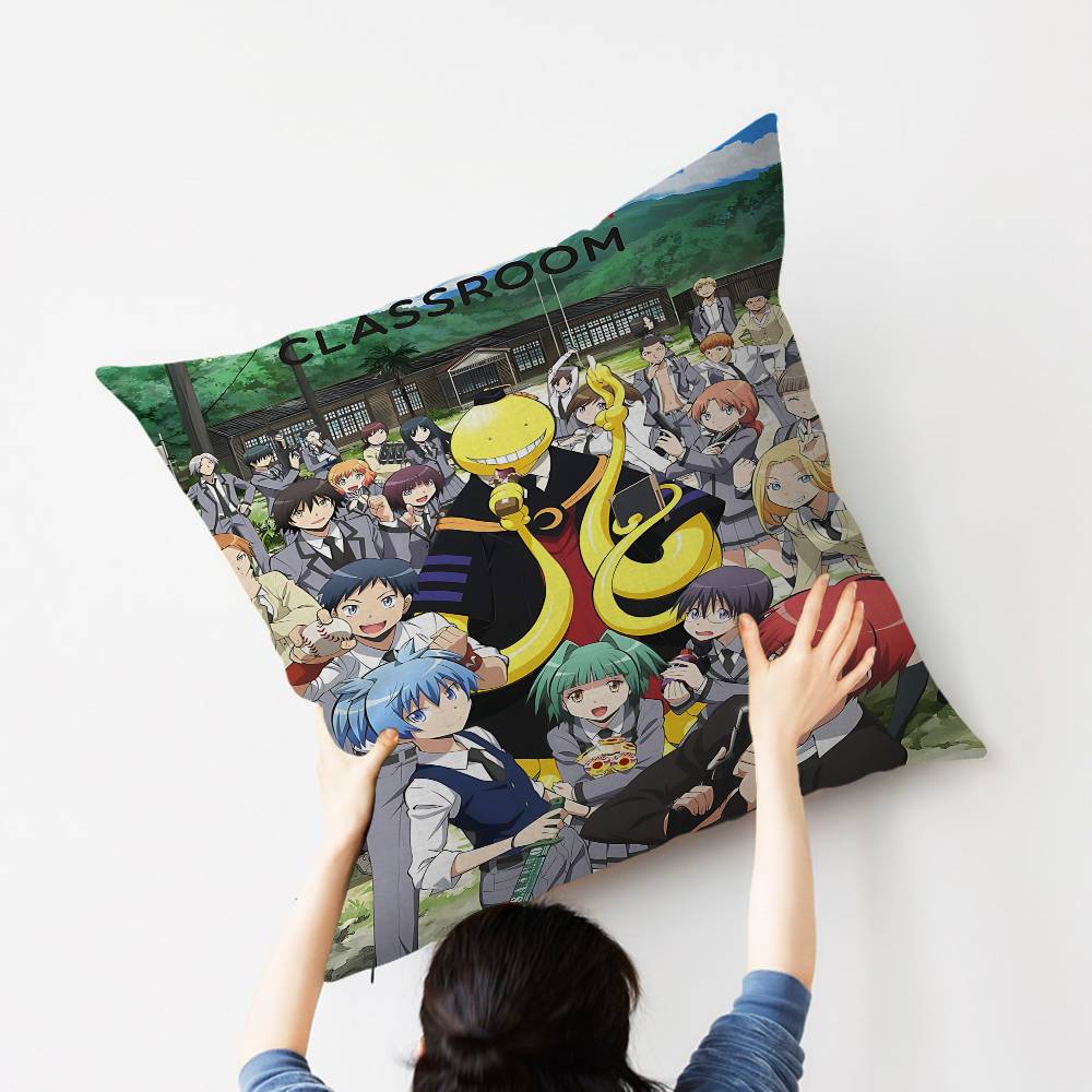Anime Assassination Classroom Personalized picture text home decorative pillows Household Gifts 45x45cm