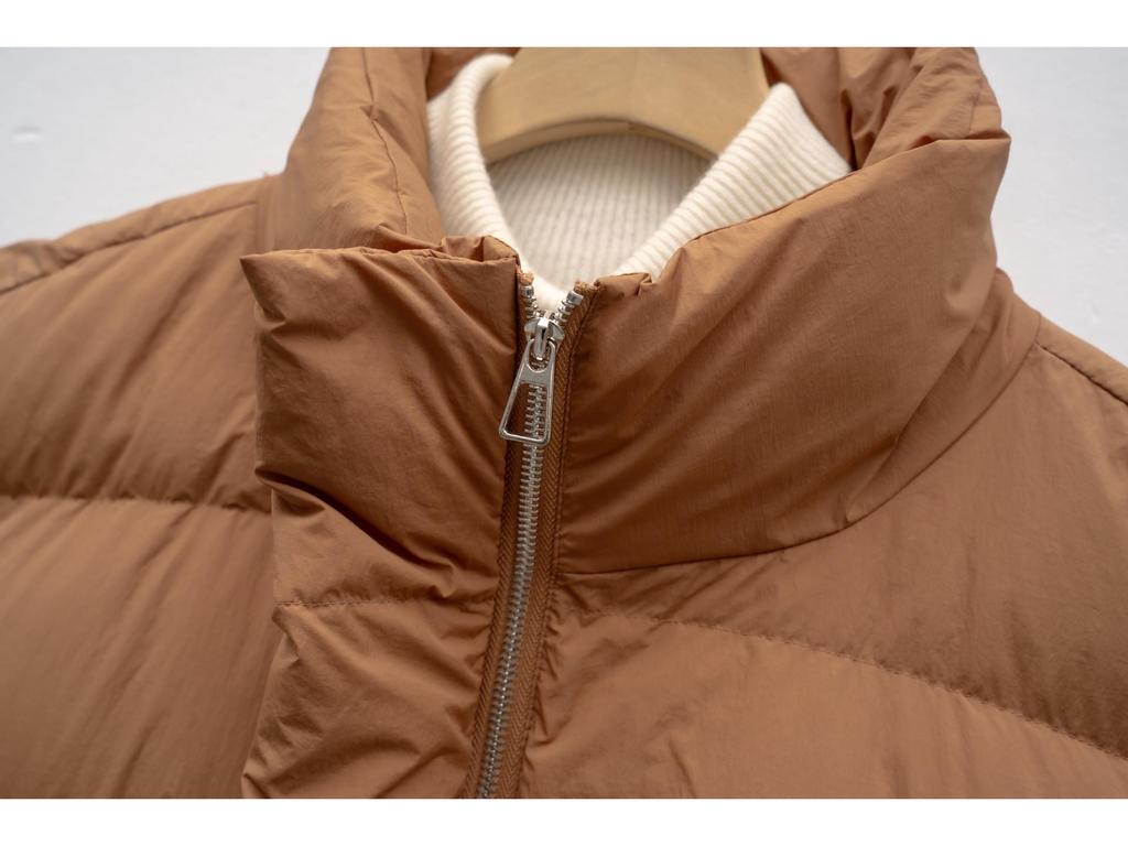 Women's Autumn/Winter Stand-up Collar Down Vest - Short, Loose, Casual Gilet